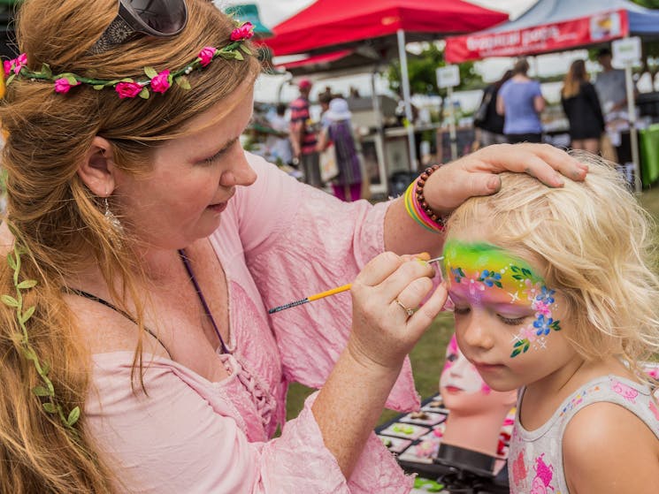 Yamba River Markets face painting