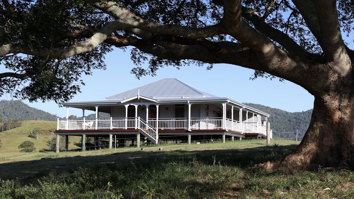 Cookes Road Cottage sitting high on the hill