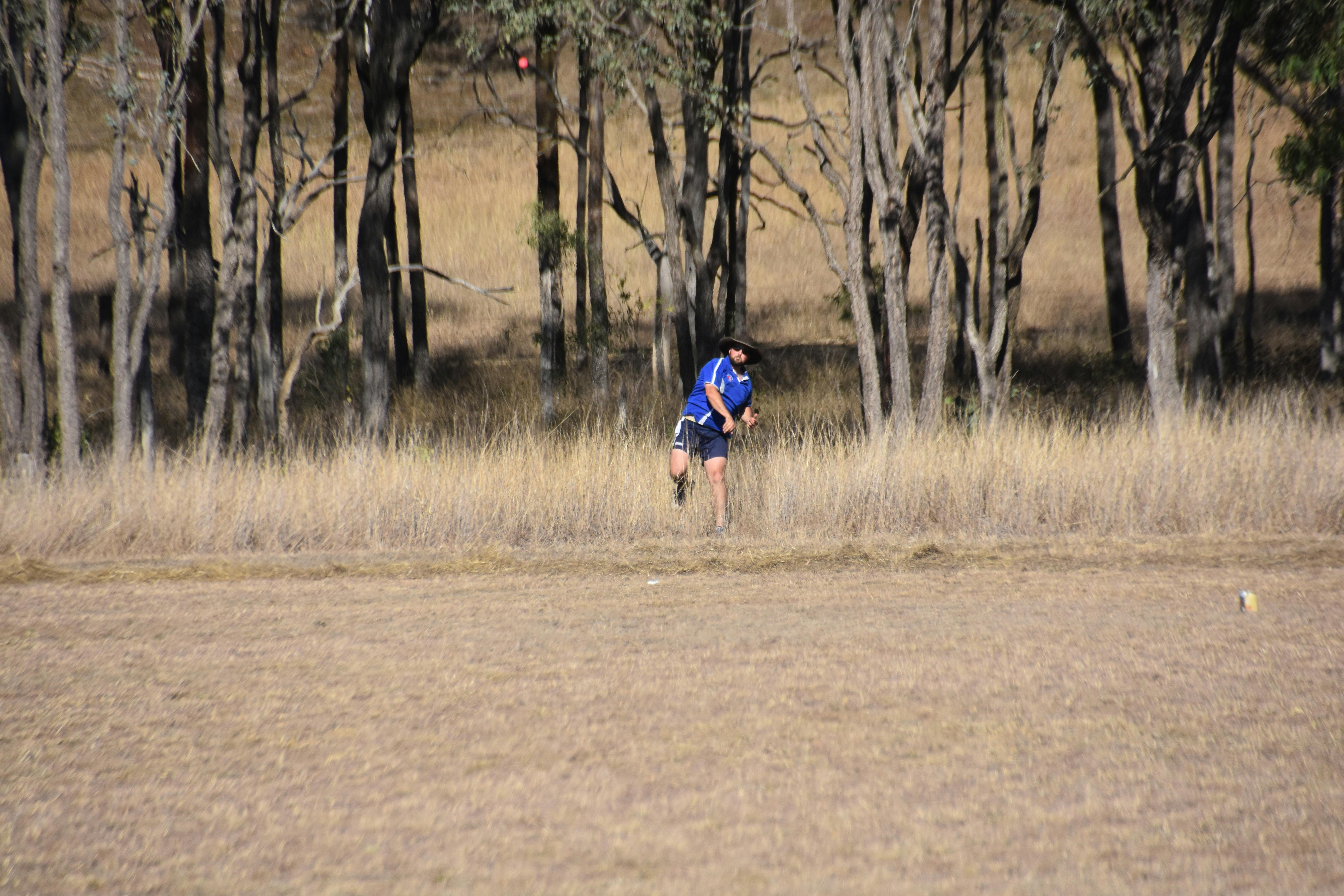 Throwing the ball back from the trees