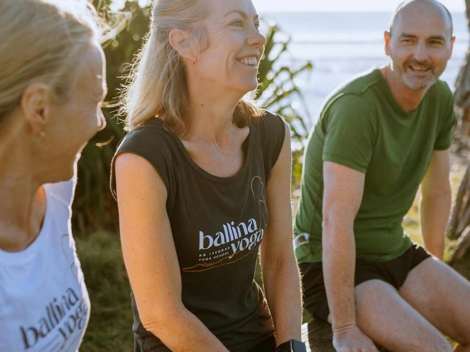 Team members in Ballina Yoga shirts