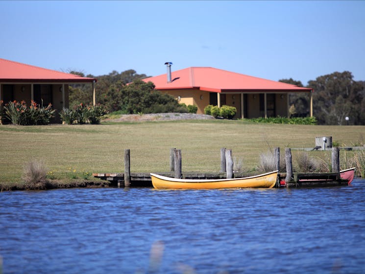 Broken View Cottages overlooking the dam