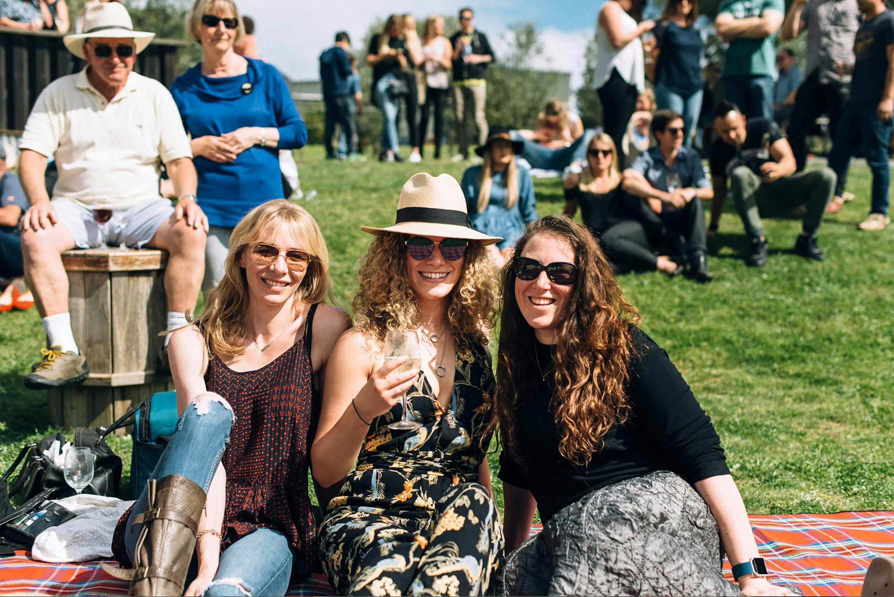 Enjoy wine on Andy’s Trails Produce Tour