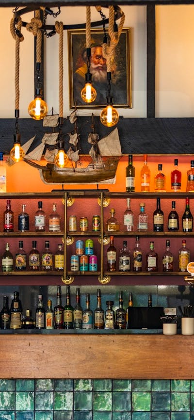 View of the Steampacket Hotel Front Bar Craft Beer on tap