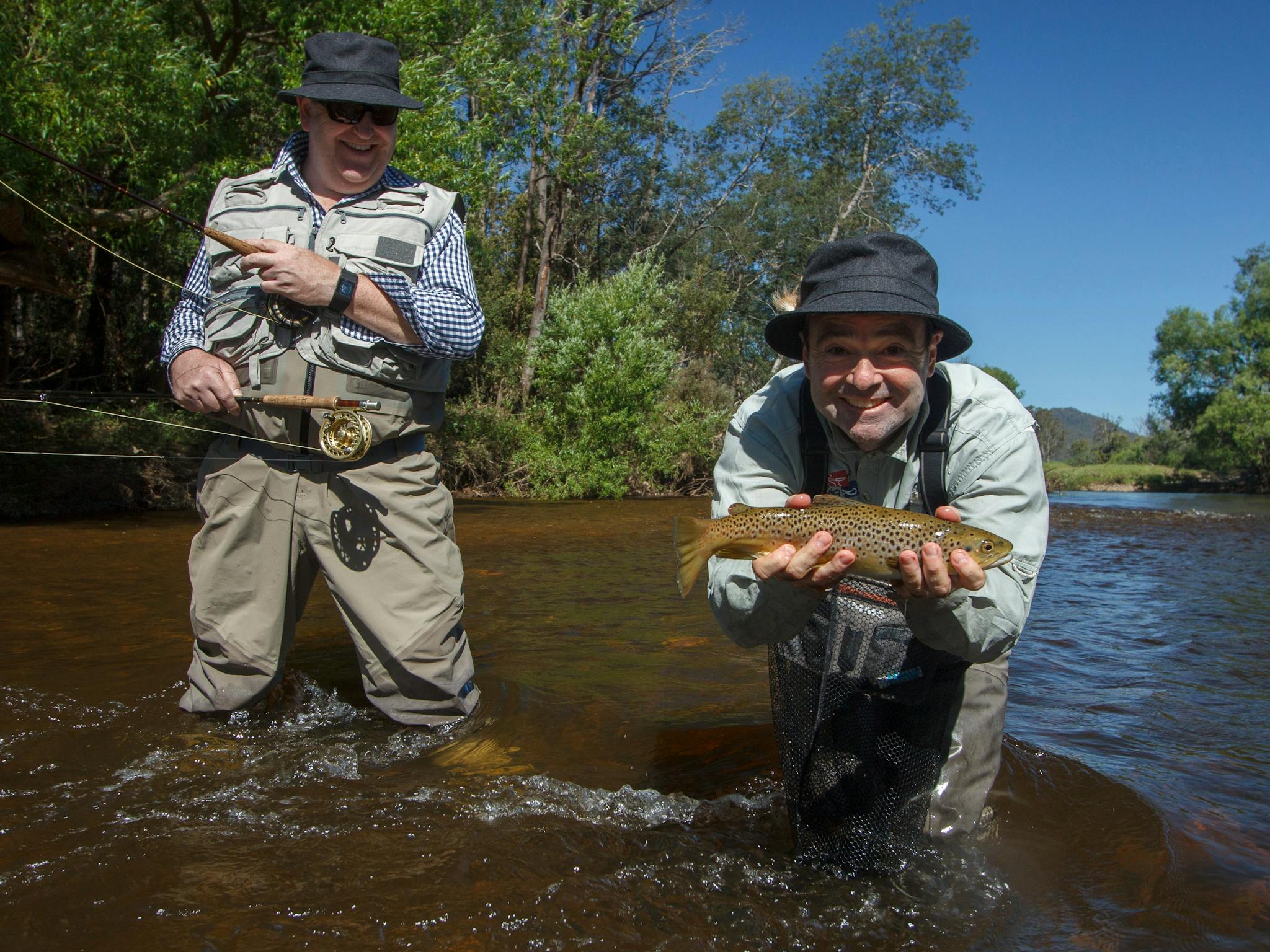 Stream fishign Tasmania