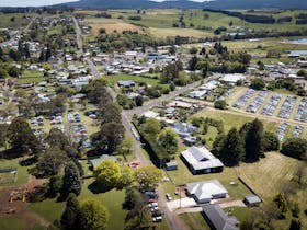 Aerial view of the venues displaying all types of craft. Linked by free shuttle bus.