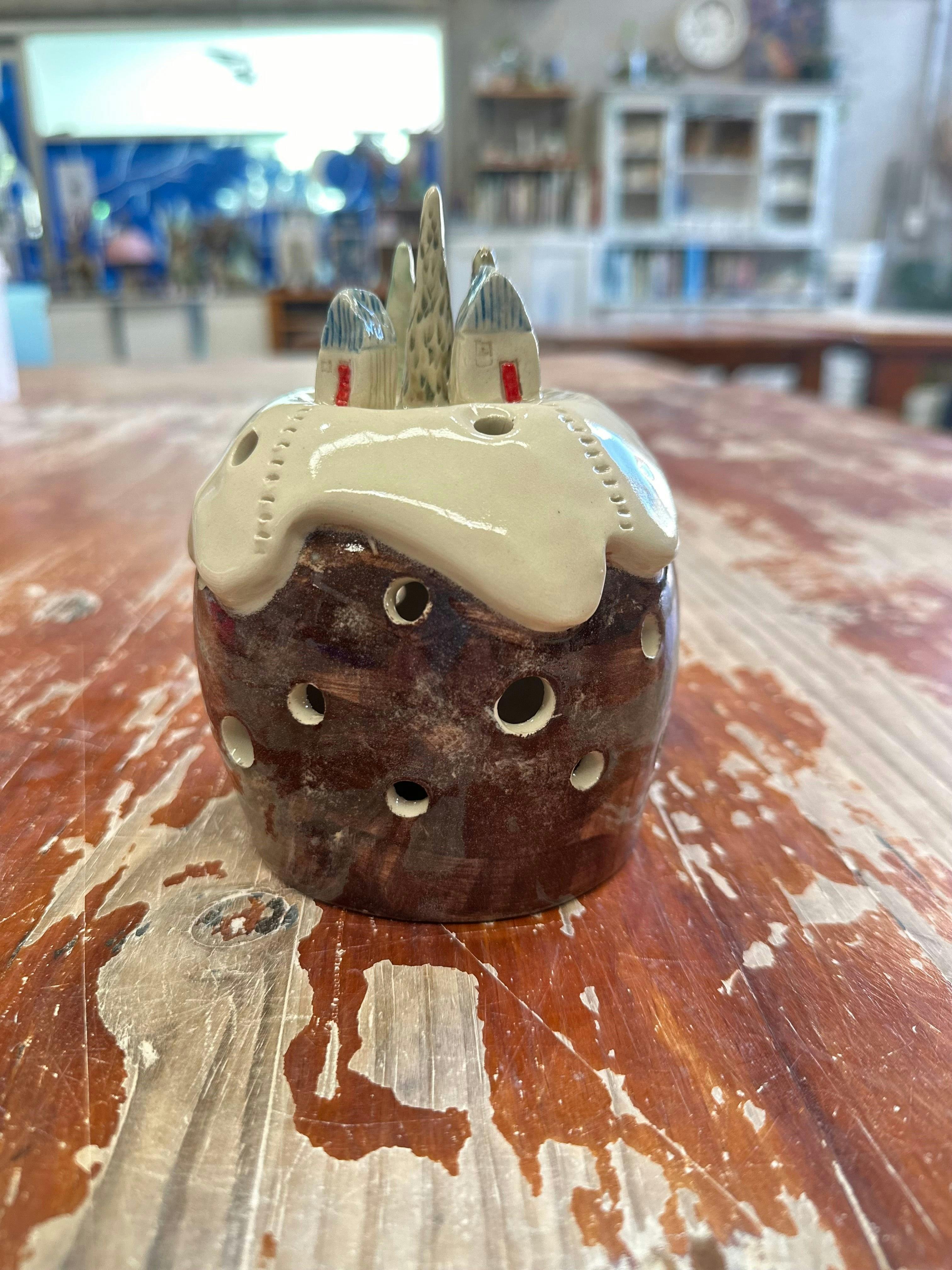 Christmas Pottery Workshop - Create your own Xmas Pudding Tea Light