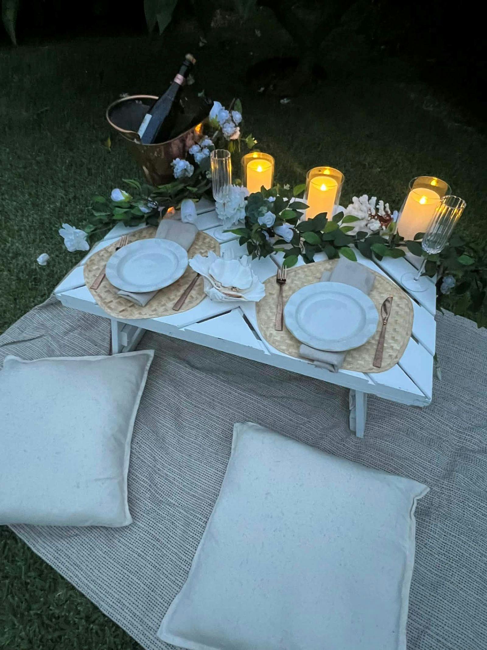 Date night, luxury picnic, experience, catering, memorable