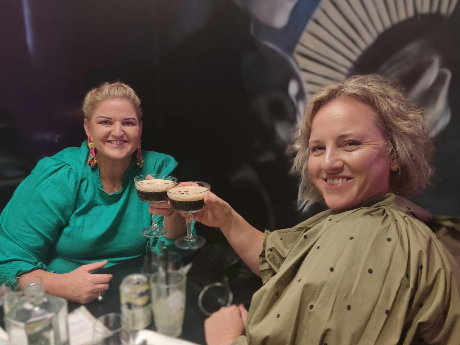 Guests enjoying a cocktail