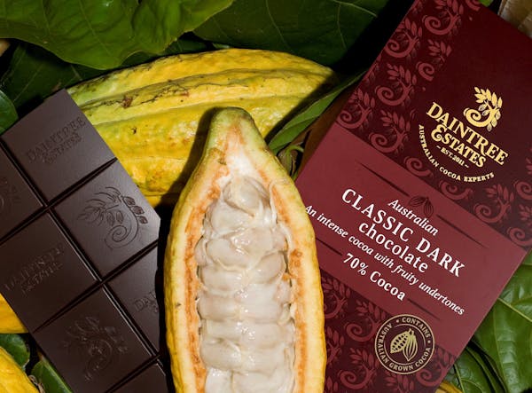 Australian Cocoa and Daintree Estates Dark Chocolate Block