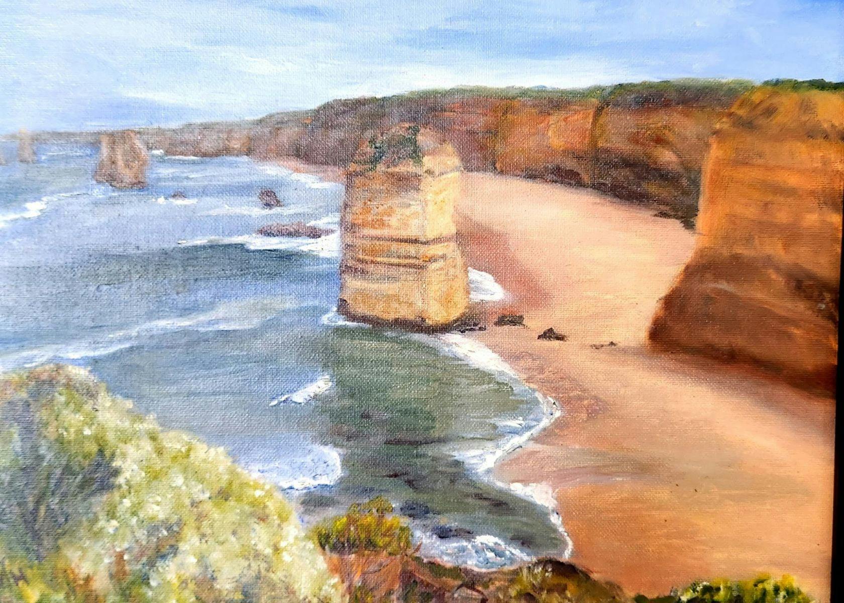 Sue Hollingsworth painting of the 12 Apostles