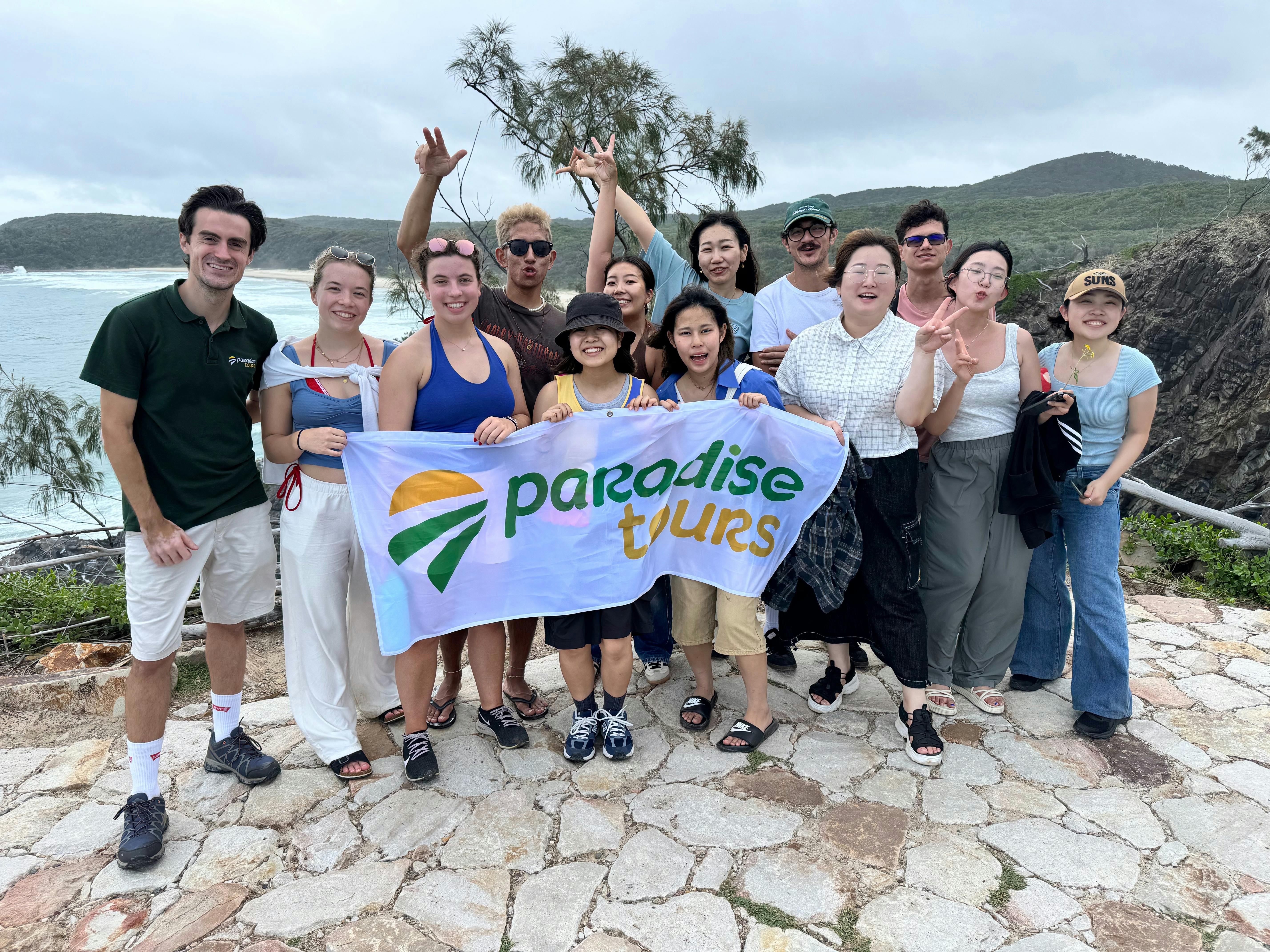 Paradise Tours group at Noosa Heads