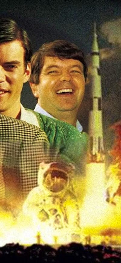 Official artwork for the film featuring all the actors with the satellite dish