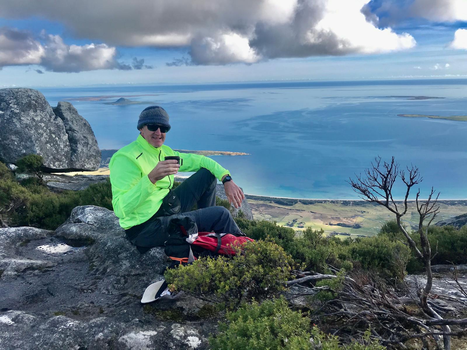 Time for a cuppa on top of Mt Strzelecki