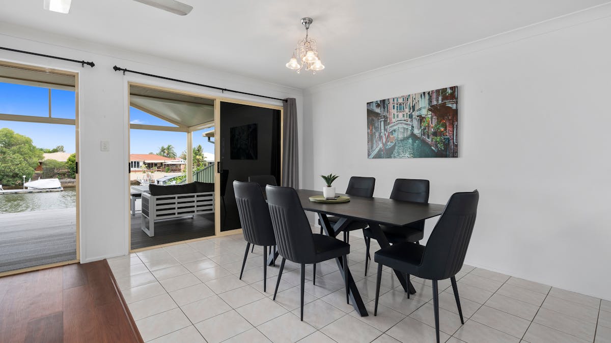 Dining with canal views