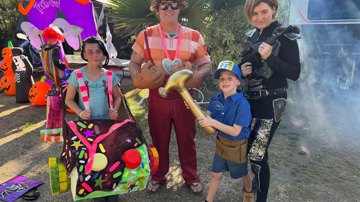 Camp & sCare guests dressed up as Wreck it Ralph family