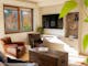 chairs, tea table and television in the 25 walkers lane lounge room