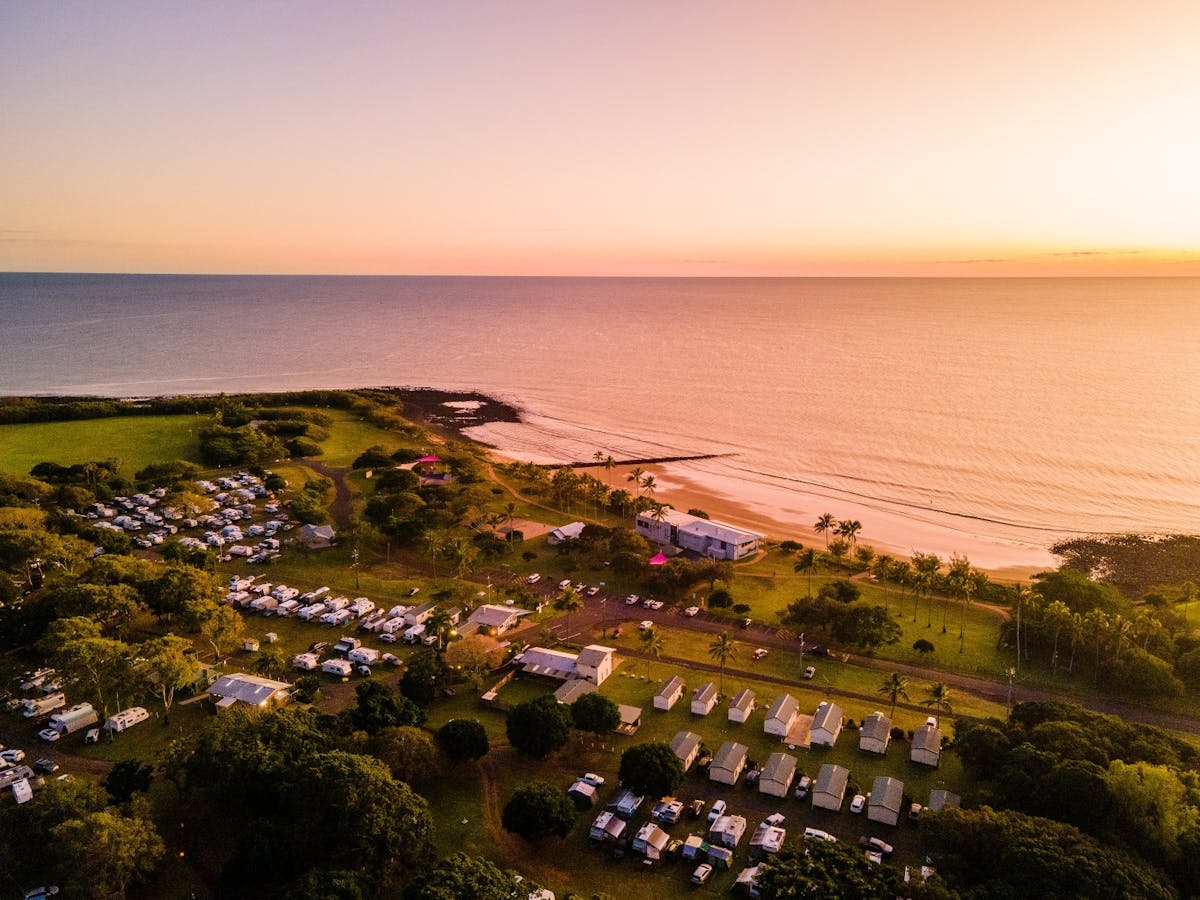 Overhead view of the holiday park