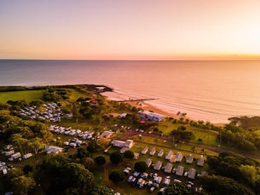 Overhead view of the holiday park