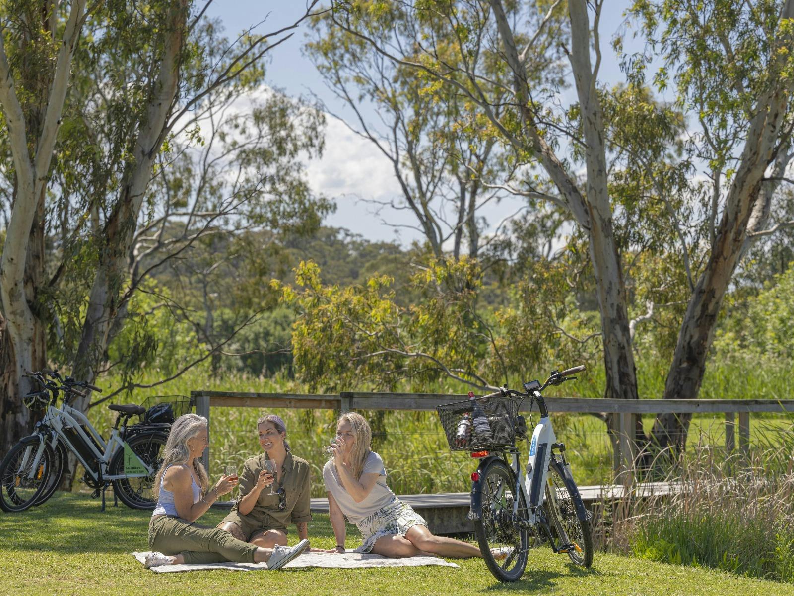 with ebike in foreground