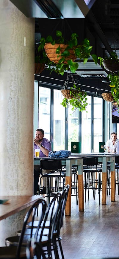 Interior of restaurant pub during the day