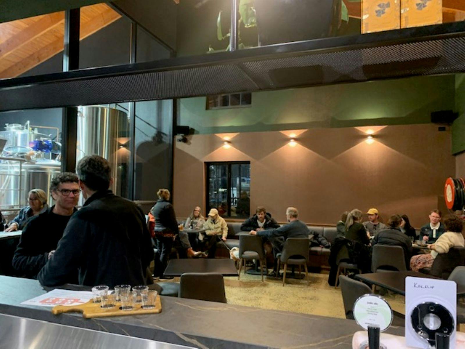 A beautifully appointe taproom