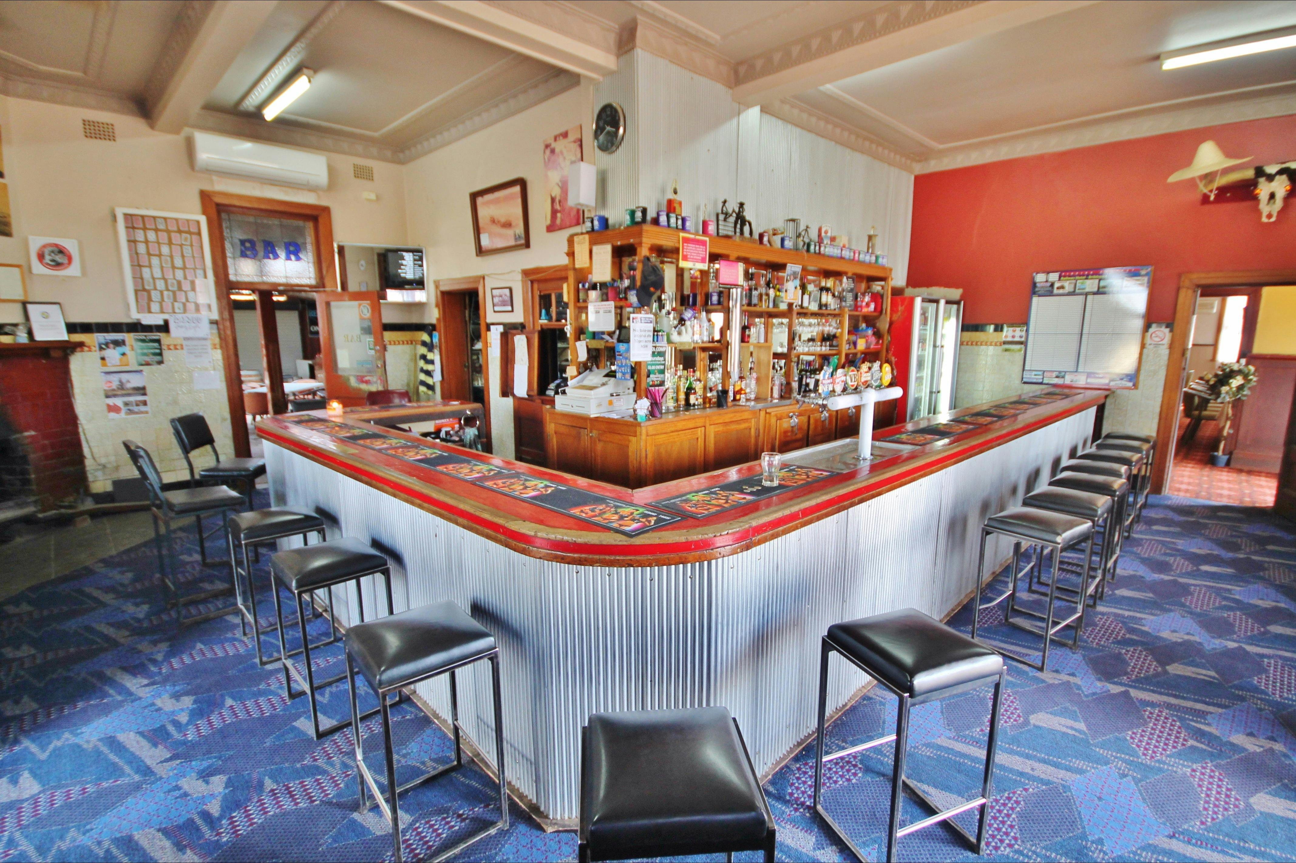 Bar at the Railway Hotel, Bribbaree