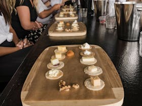 Cheese and wine pairing on our Hunter Gatherer's and Snapshot Tours