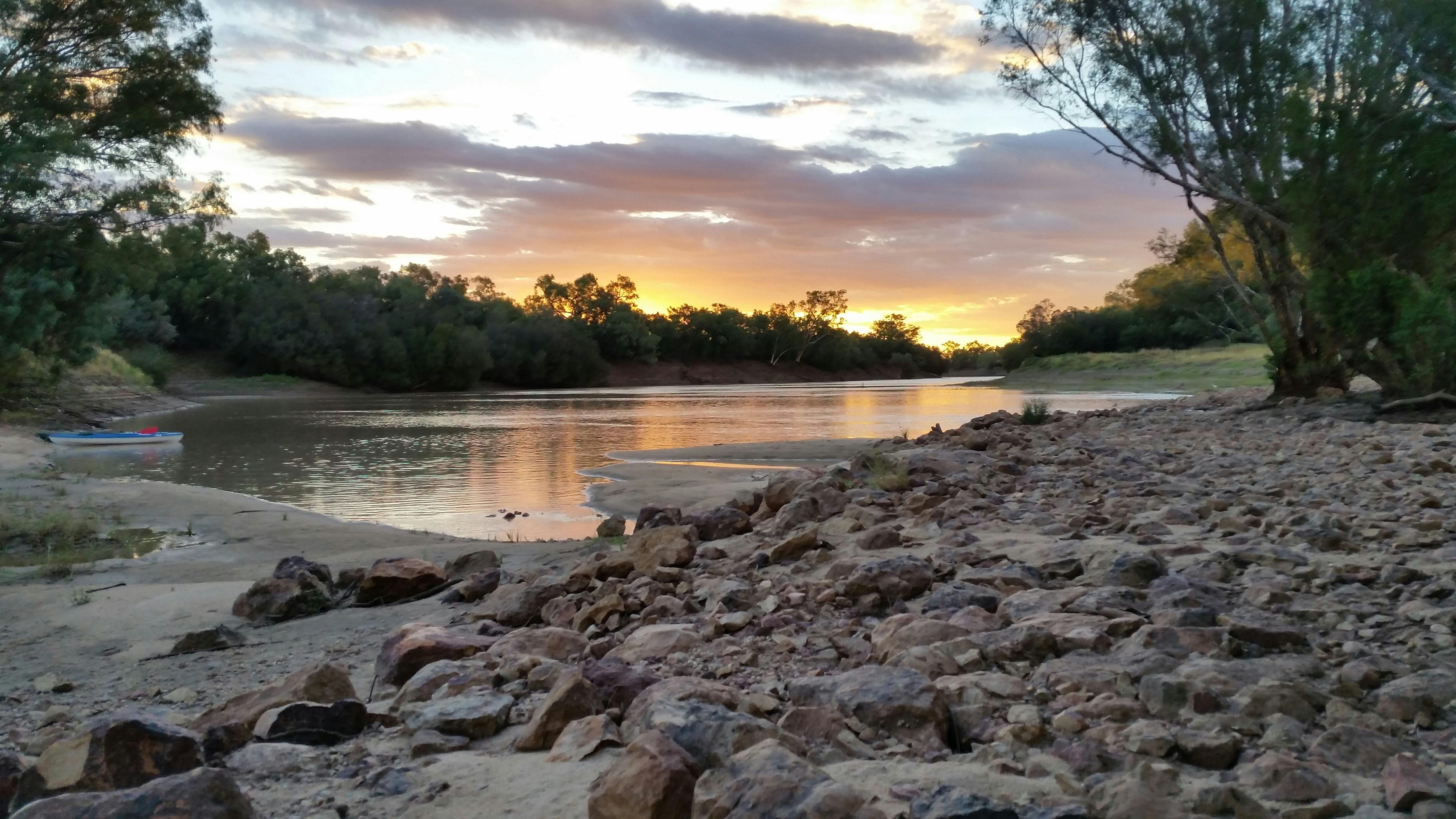 McPhellamy's Crossing, on the banks of Cooper's Creek, was used as a crossing point for cattle.