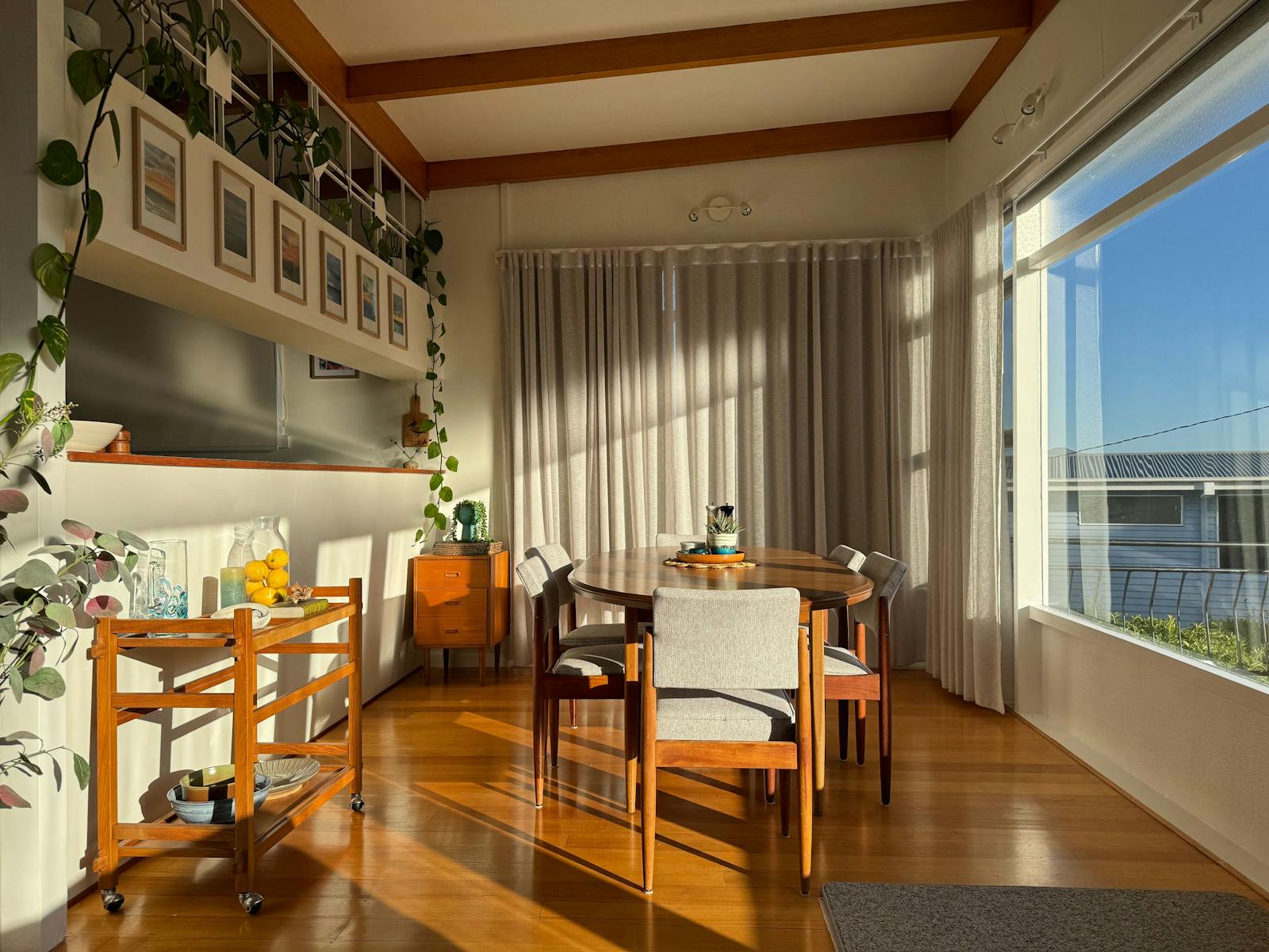 Sun drenched dining at Calypso - accommodation St Helens.