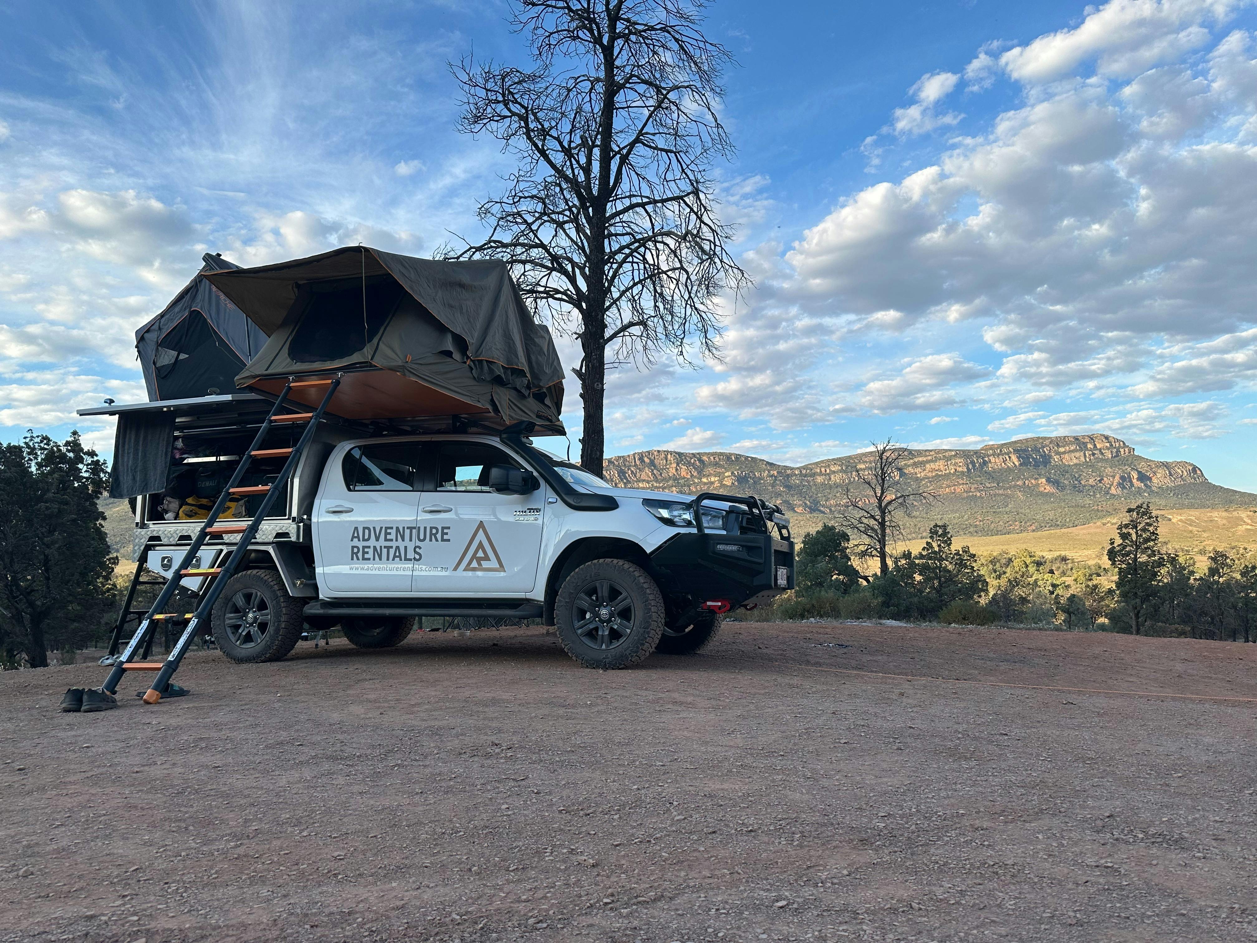 Adventure Rentals Toyota Hilux 4WD Camper Dual Rooftop Tent