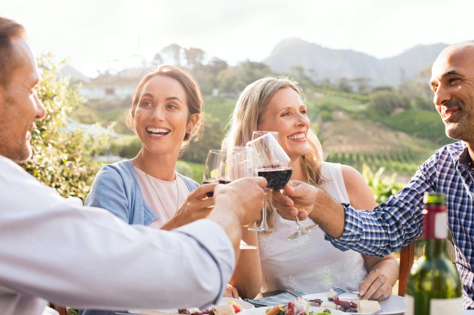 Group wine tasting
