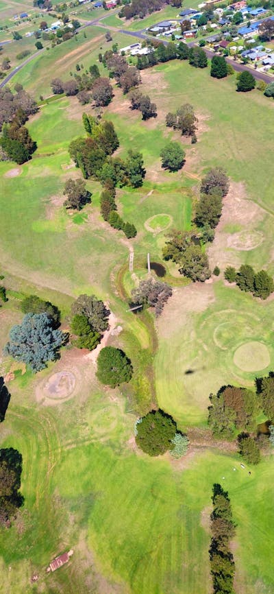 Aerial view of Boorowa golf club