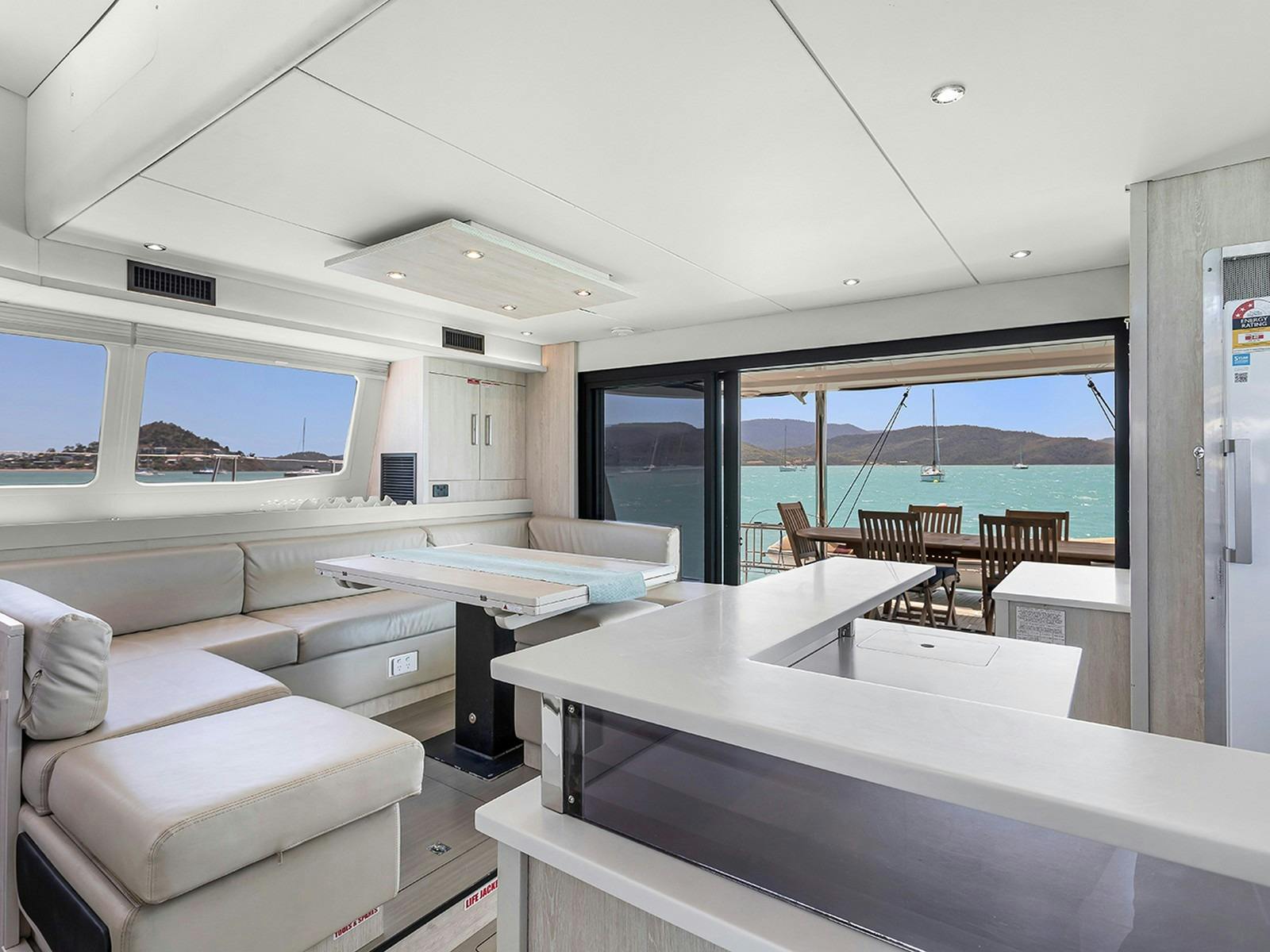 Leopard 58 - Galley and saloon