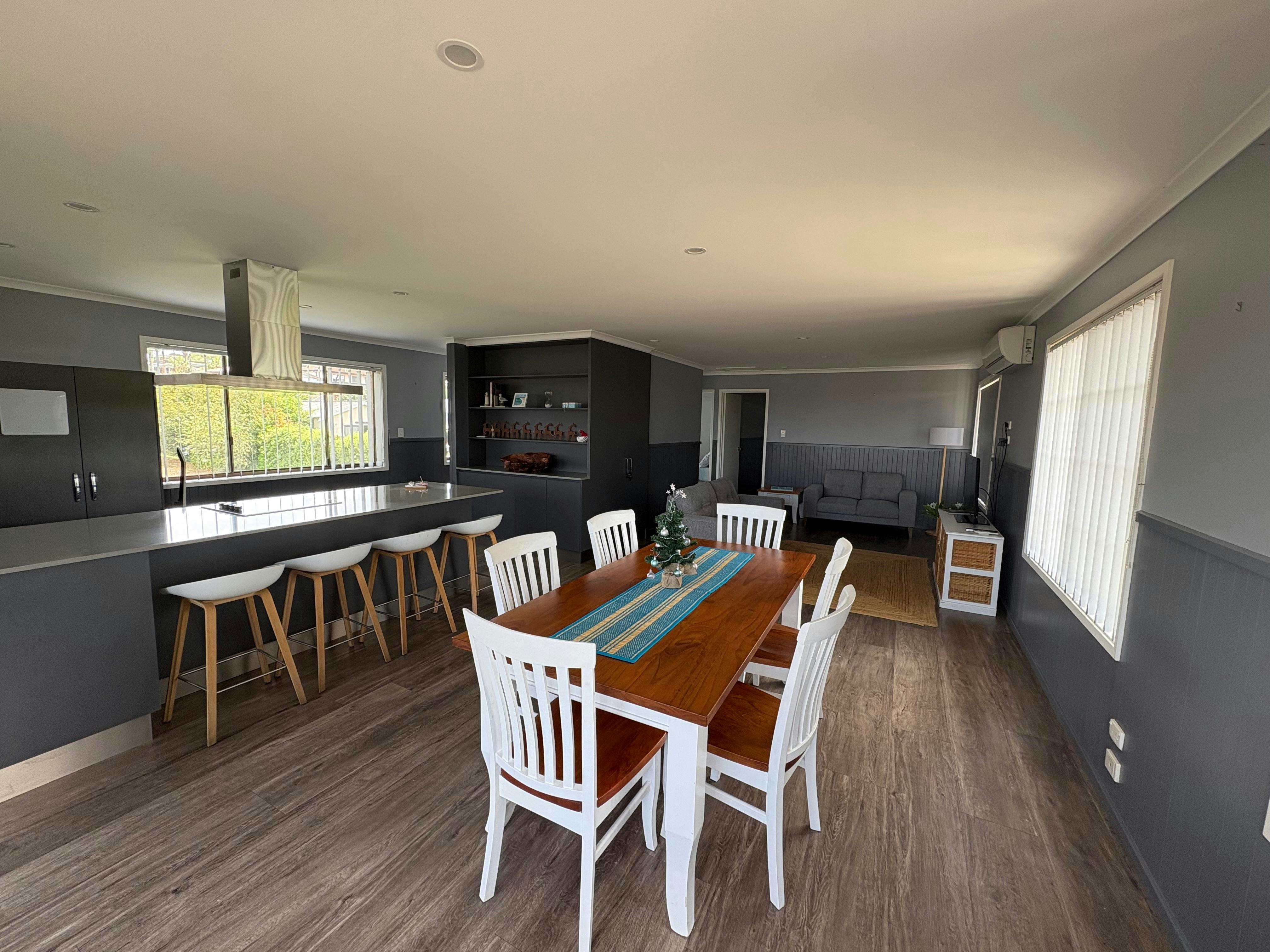 Upstairs - dining, kitchen, loune