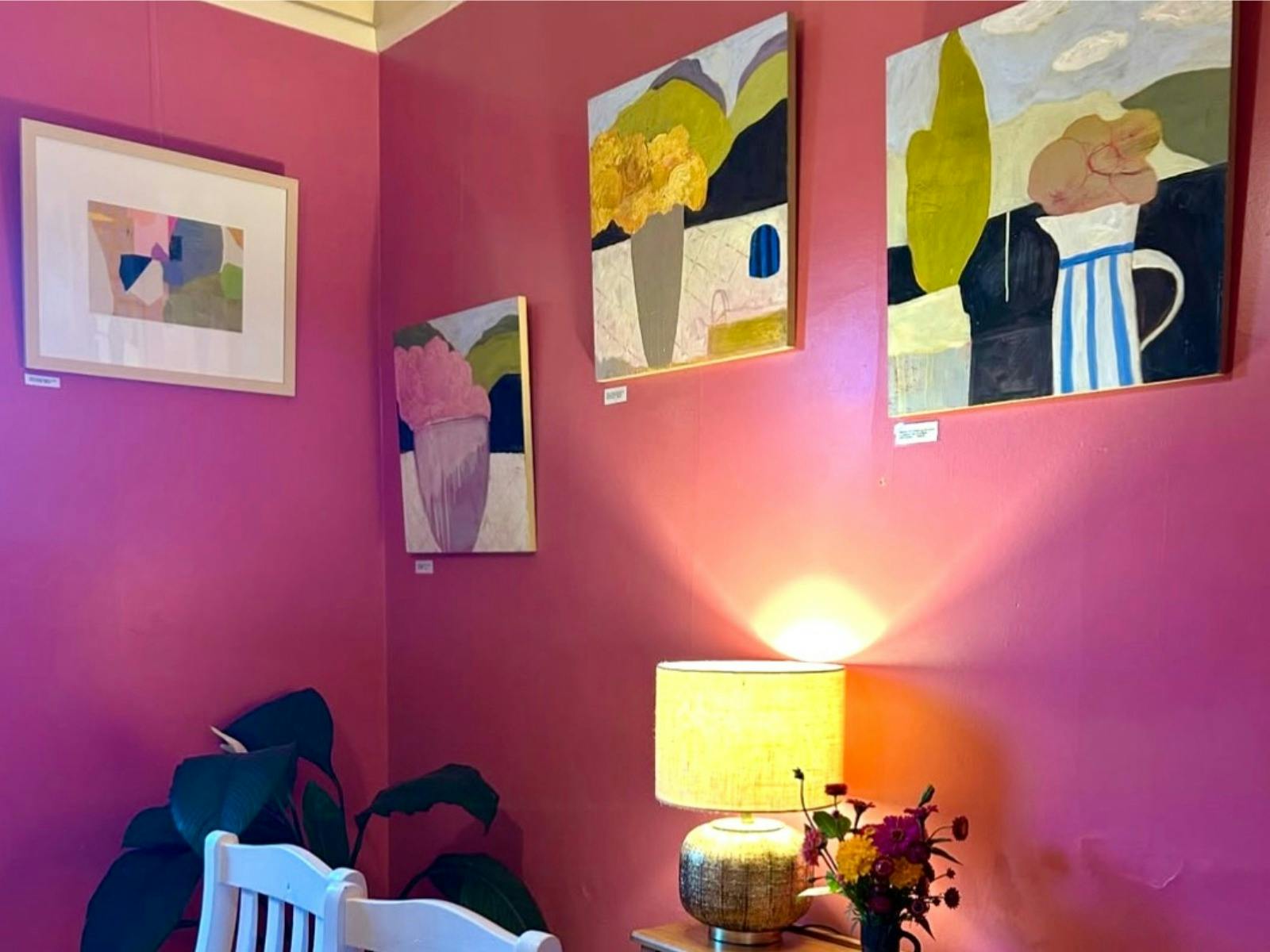 Victoria Howlett's work on display at Shelter Cafe . More artists on show.