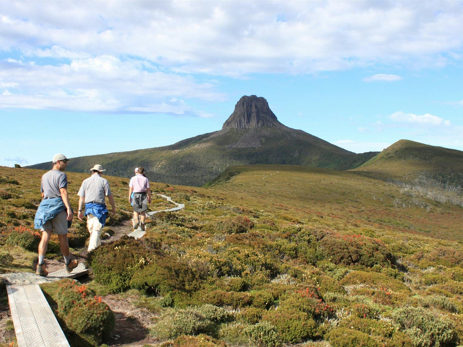 Pictured is barn Bluff on our Overland Track Guided Walk. We offer this as a side trip on day 2.