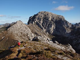 approaching Frenchmans Cap, Franklin River Rafting Expedition, Water by Nature Tasmania