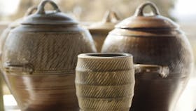 Storage pots in Showroom