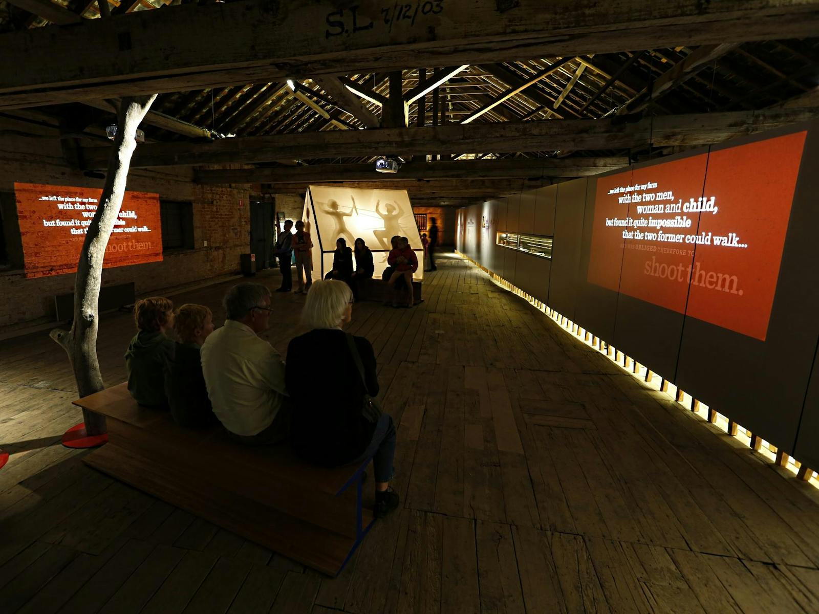 Tasmanian Aboriginal gallery "parrawa, parrawa! Go away!"