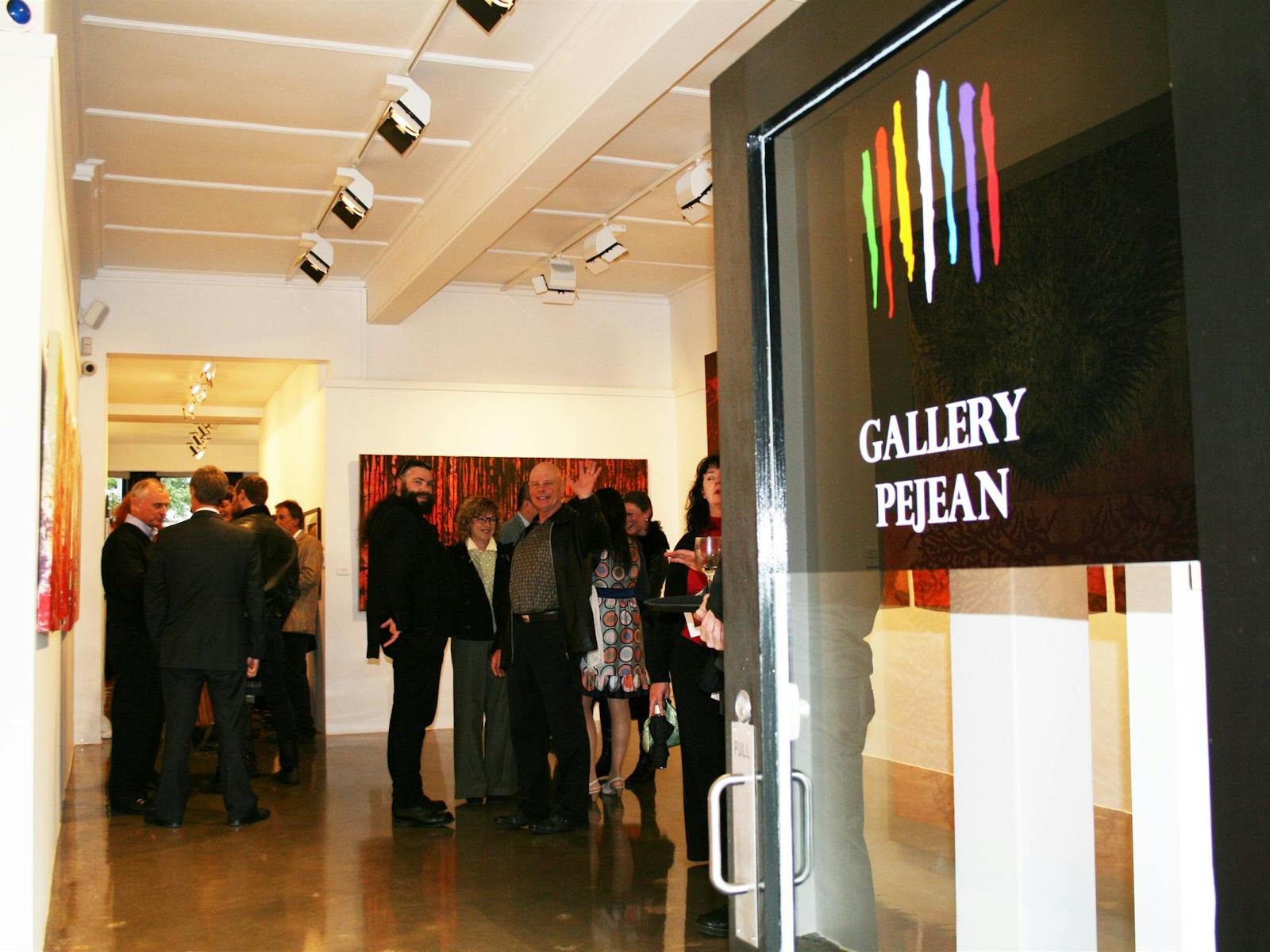 Opening night at Gallery Pejean