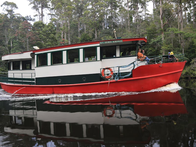 MV 'George Roinson' cruising the Arthur River