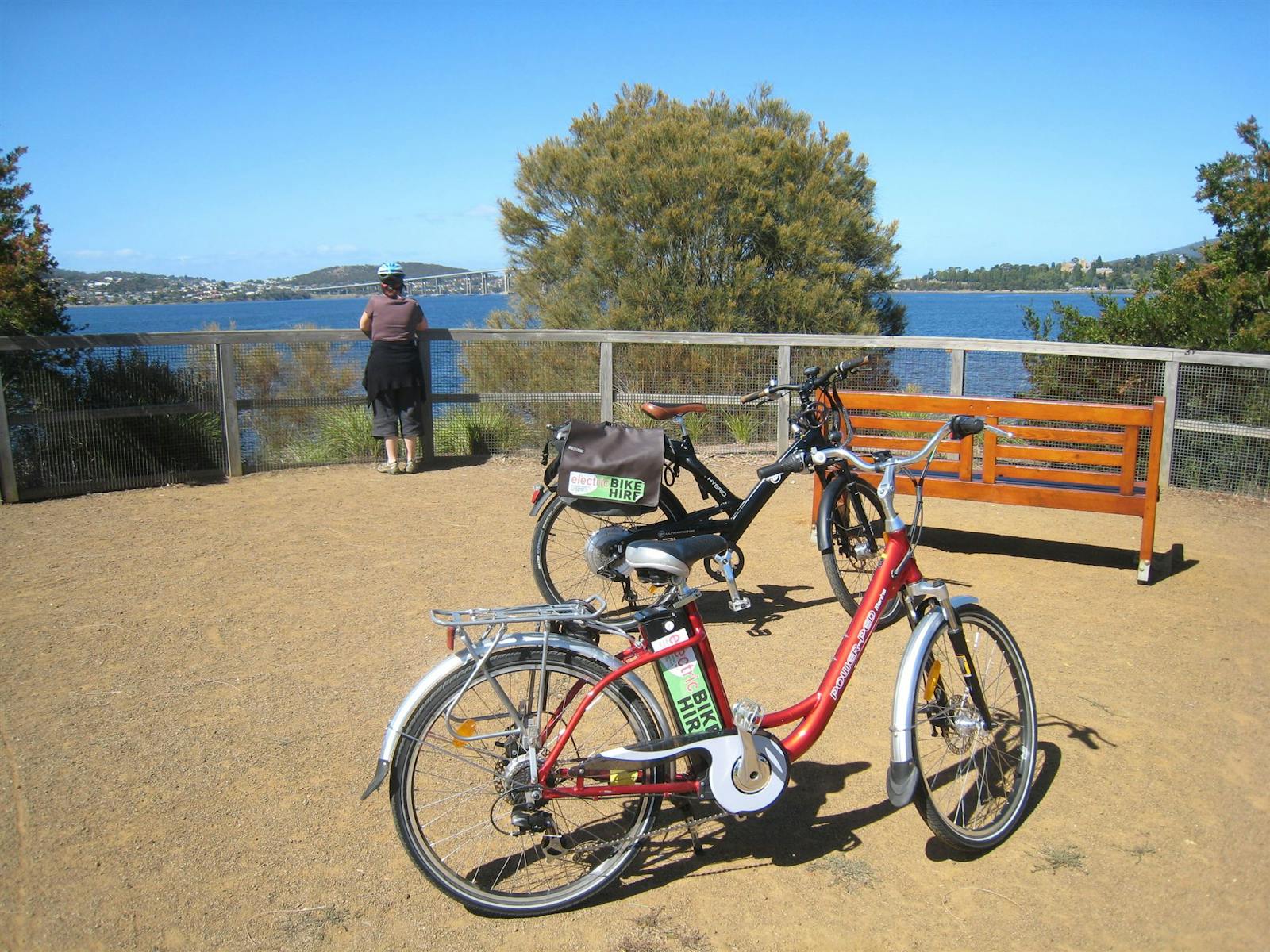Electric bicycle at Cornelian Bay Hobart