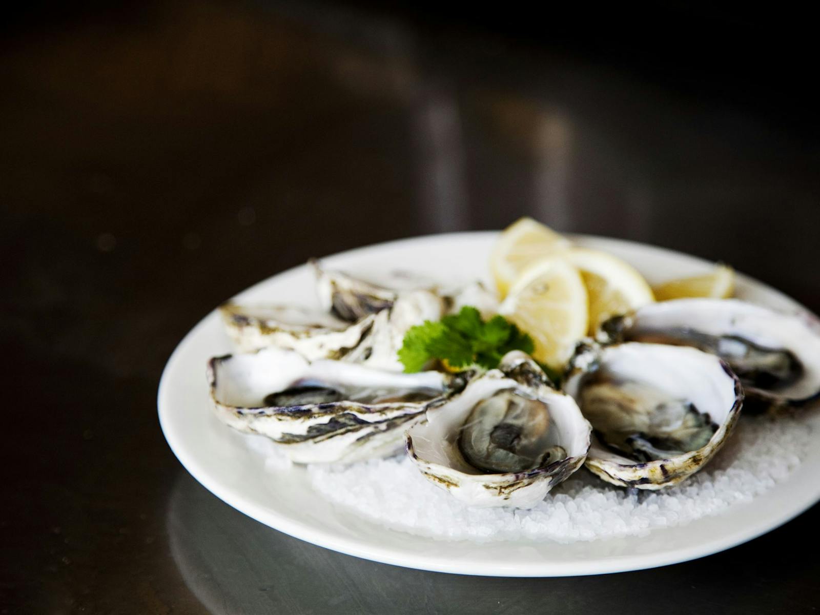 Freshly Shucked Local Oysters