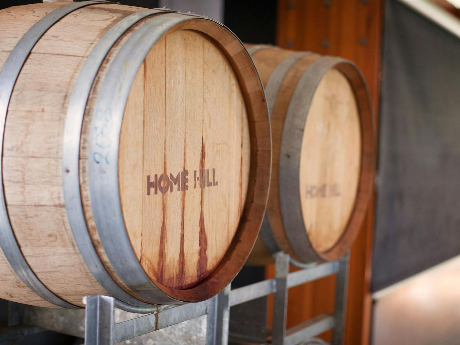Home Hill wine barrels