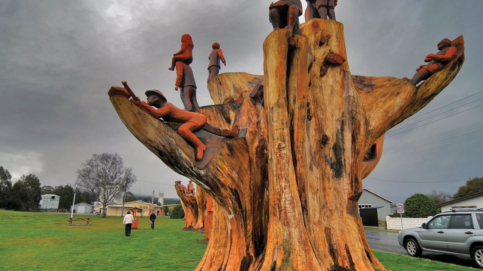 Legerwood Carved Memorial Trees