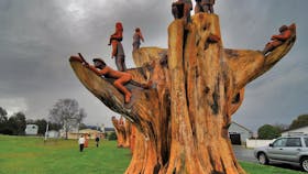 Legerwood Carved Memorial Trees
