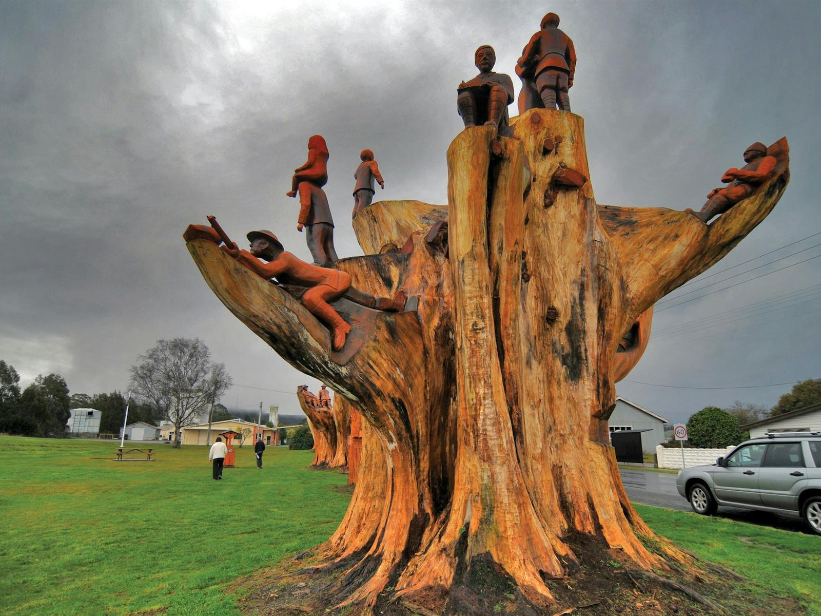 Legerwood Carved Memorial Trees