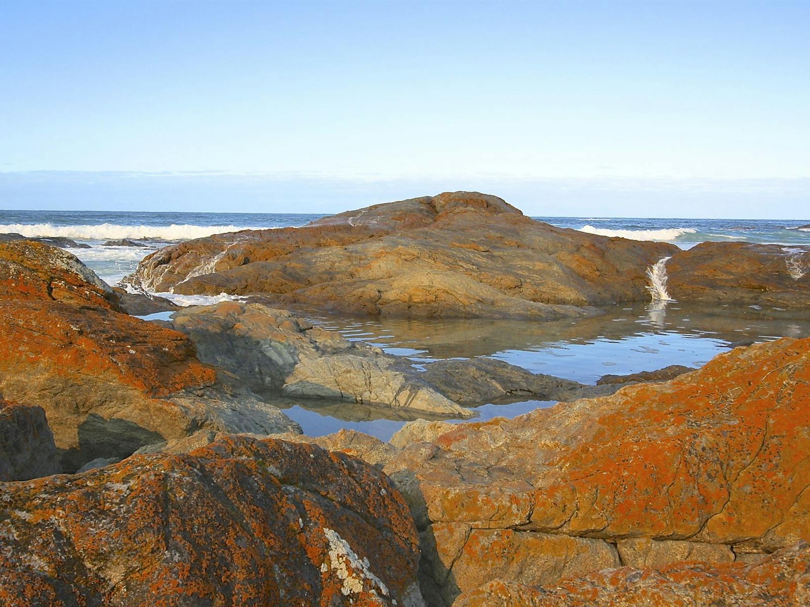Iconic granite rock pools with cascading water