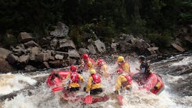 Rafting excitement in King River Gorge