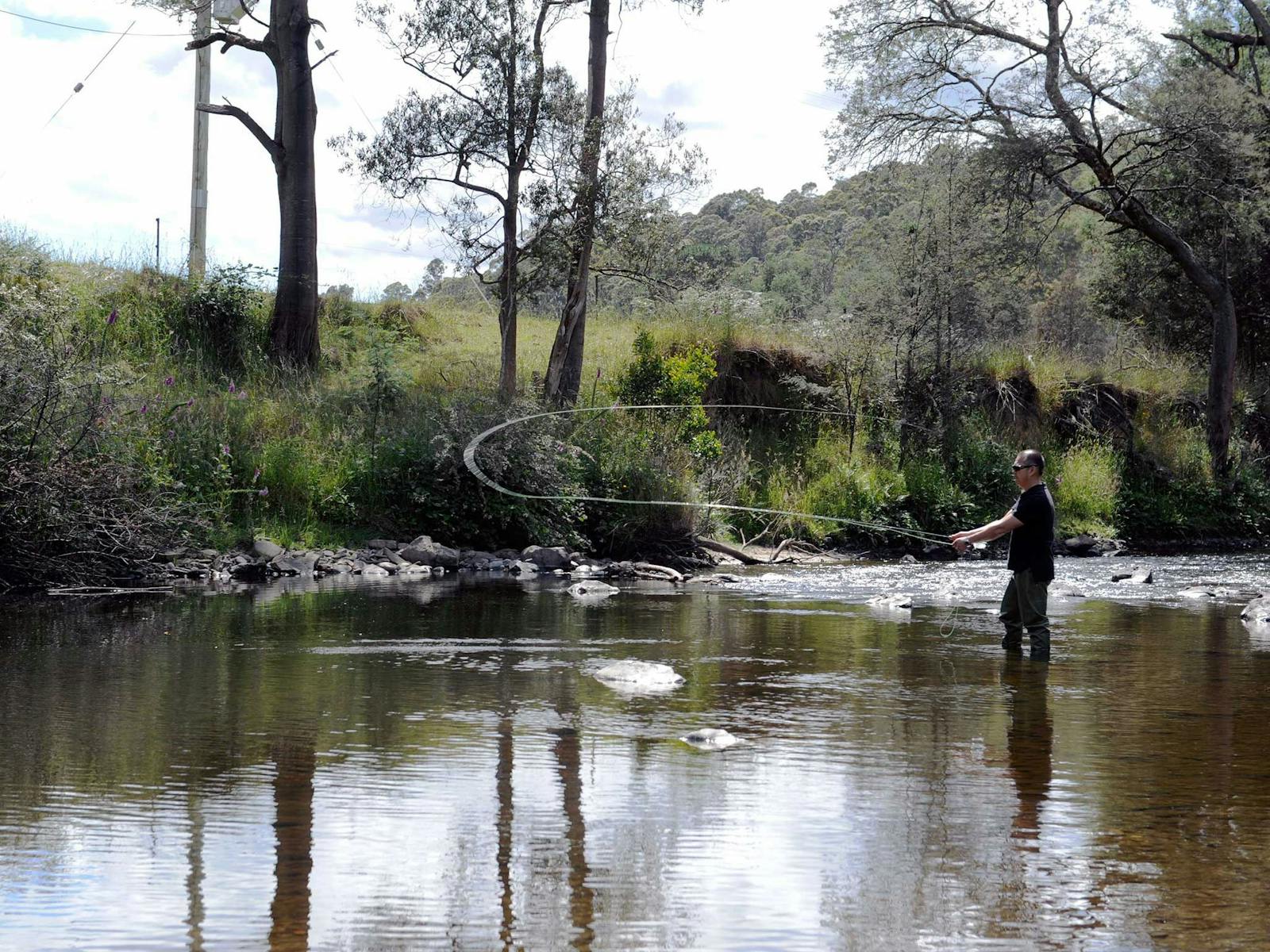 Fly fish near the Settlers Hut